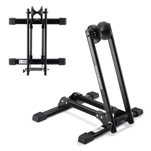ROCKBROS Foldable Bike Stand Floor Bike Parking Stand Bicycle Rack for 20"-29" Mountain Road Indoor Outdoor Garage Storage