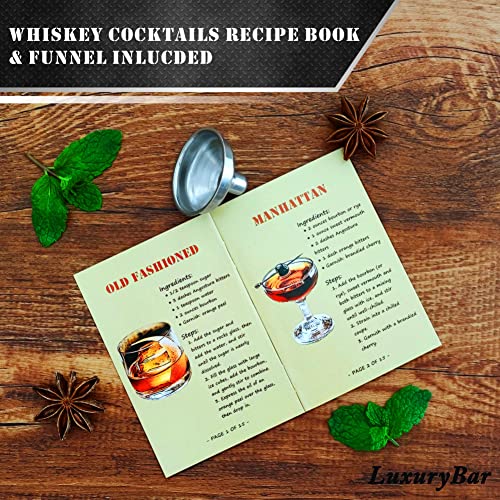 LuxuryBar Football Whiskey Decanter Set with Spout & 4 Chillers - Variation: THIS listing