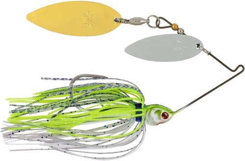 BOOYAH Covert Finesse Double Willow Spinnerbait - JC Special #3.5 Gold & Nickel Willow | 3/8 oz