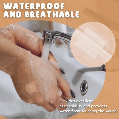 UPIQNG Band Aid Mini Round Bandages Water Resistant Wound Care Vaccine Patch Small Self Adhesive Breathable First Aid Bands,Skin Color,100Pcs