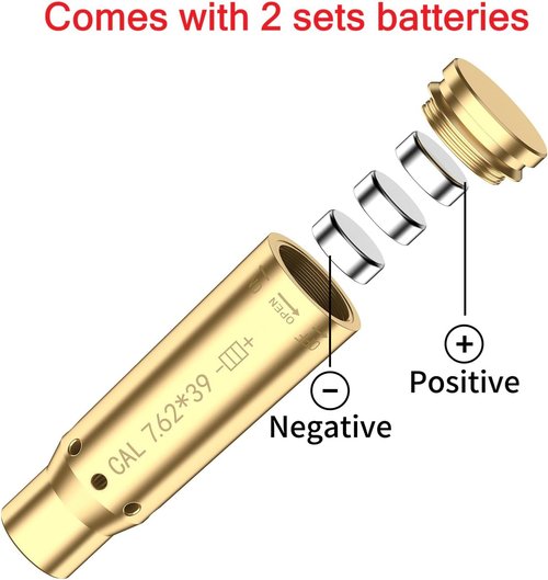 7.62X39mm Red Laser Bore Sight by [Brand Name] - Accurate Boresighter with Batteries Included