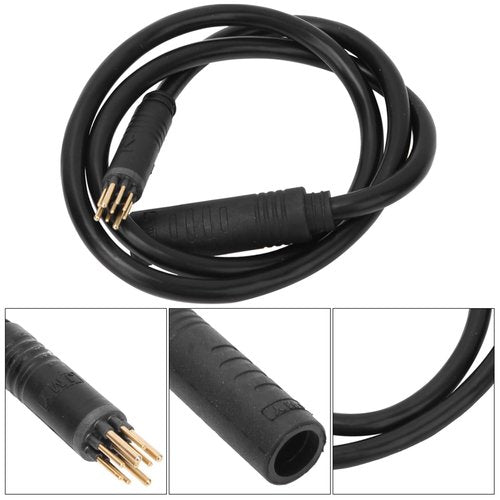 HilBeliFU 9 Pin Electric Bike Cable, Female to Male Electric Bike Connector Cable with Marking, Extension E Bike Conversion Cable Wheel Hub Motor Replacement Parts, 1.5x600mm