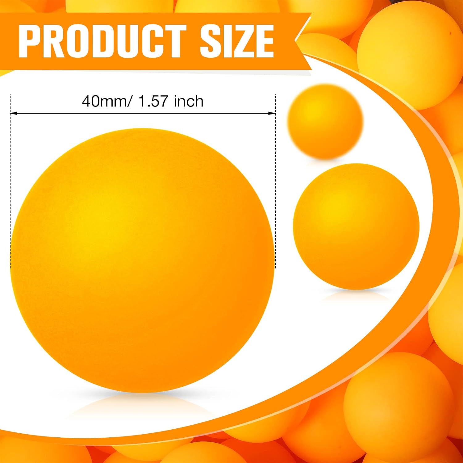 Yunsailing 300 Pcs Table Tennis Balls - Washable 40mm for Games & Party Decorations | Yellow