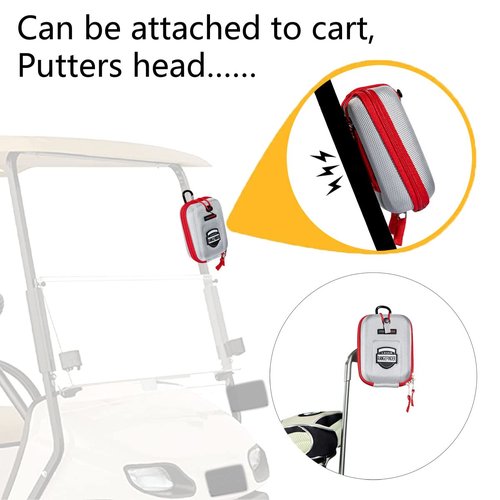 JAWEGOLF Golf Rangefinder Hard Shell Carry Case Box EVA Bag Compatible with Callaway 300 Pro & Bushnell V6 V5 V4 V3 V2 Pro X2 Pro XE Or Others Rangefinder (Silver-Magnetic)
