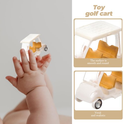 HAWILLOSCH Realistic Mini Golf Carts Toy 1:150 Scale 5pcs Miniature Golf Cart Models for Dollhouse Cake Toppers Decor