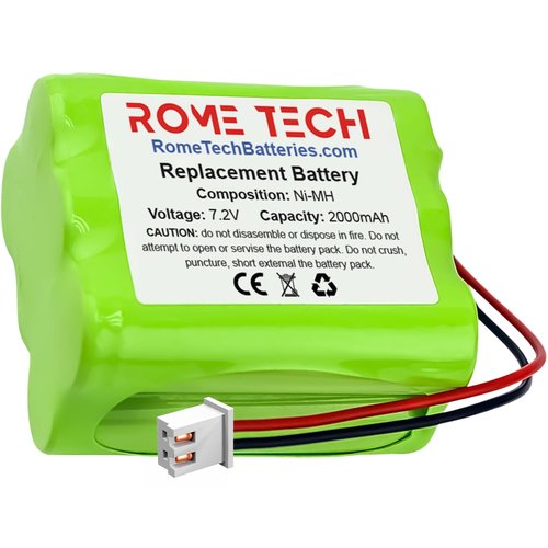 Rome Tech for 2GIG GO! Control Panel Wireless Alarm System – 2gig Battery Replacement 7.2V 2000mAh Rechargeable Lithium Ion Battery Compatible with Linear PERS-4200 Backup Power