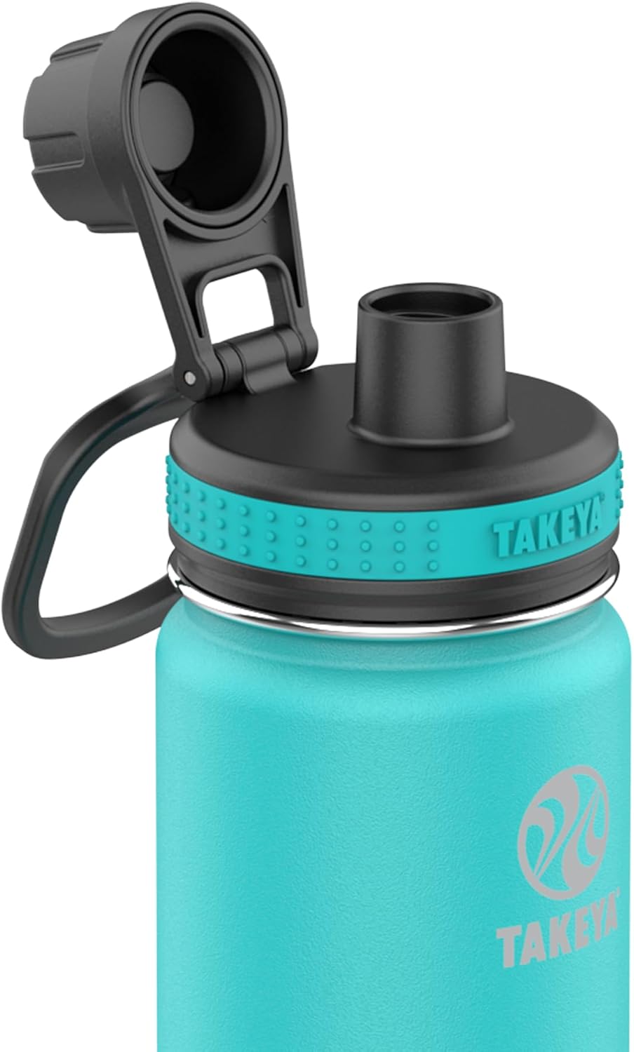 Takeya Originals Spout Lid - Durable BPA-Free Replacement Lid with Carry Handle - Ocean Color