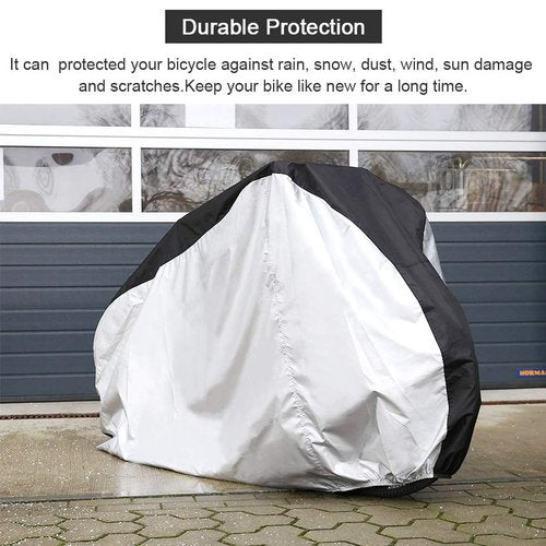 Roctee Waterproof XL Bicycle Cover, Outside Bikes Storage Covers Rain Sun UV Dust Wind Proof Mountain Bicycle Covers Road Electric Bike Cover Hybrid Bike Cover with Lock Hole