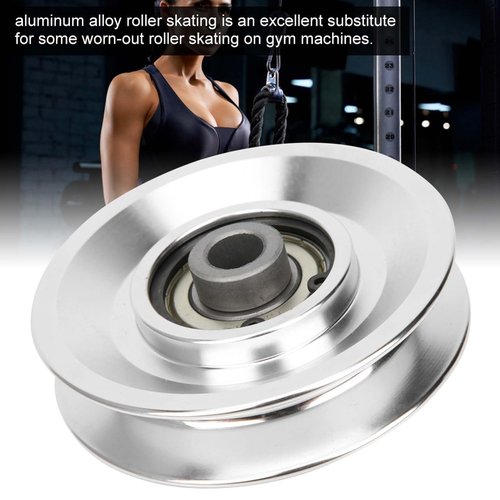 Jwthee Aluminum Pulleys for Cable Machine, 2 PCS Pulley Wheel Universal Bearing Wheel for Home Gym Exercise Machine Attachments (80mm)
