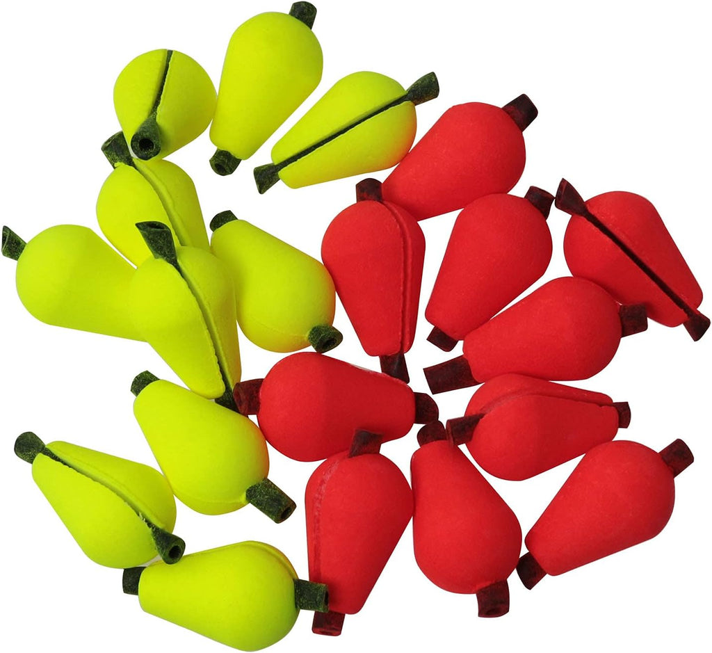 Skiennix Float Foam Tear Drop Strike Indicators - 20pcs in Fluorescent Yellow & Orange Red