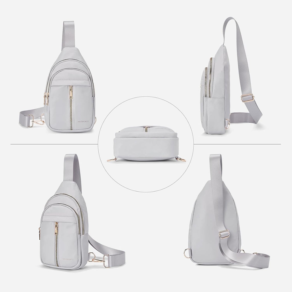 Westbronco Small Sling Bag - Lightweight Nylon Crossbody Backpack for Travel & Daily Use