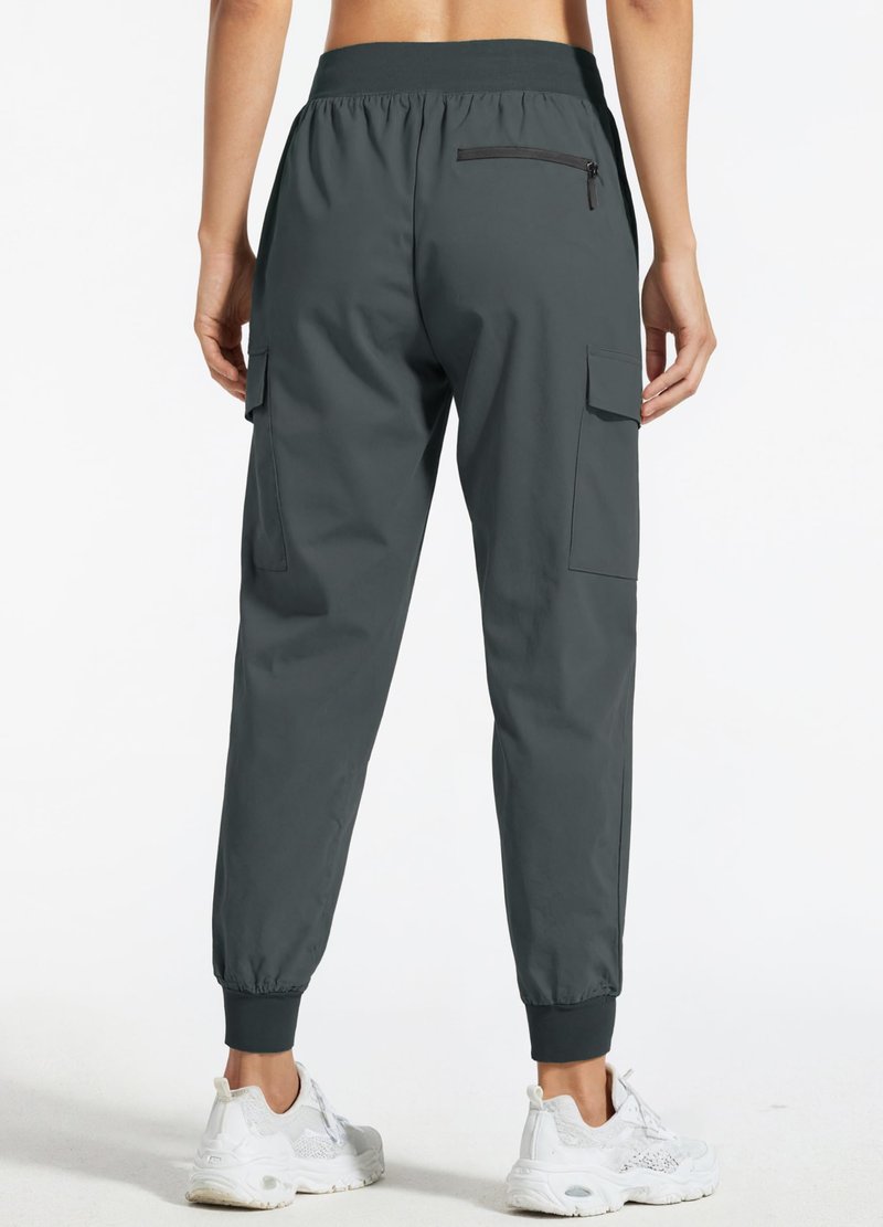 Libin Women's Cargo Joggers Lightweight Quick Dry Hiking Pants Athletic Lounge Casual Travel Tall, Steel Gray L