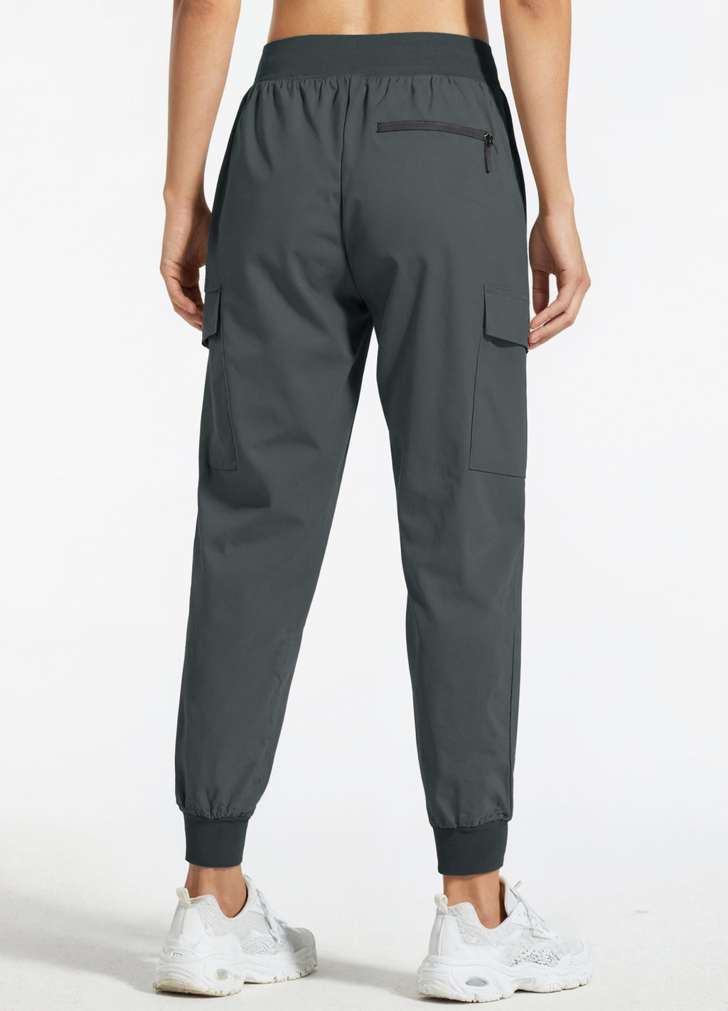 Libin Women's Cargo Joggers Lightweight Quick Dry Hiking Pants Athletic Lounge Casual Travel Tall, Steel Gray M