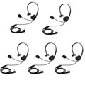 Retevis Overhead Walkie Talkie Headset with Boom Mic, 2 Pin, for RT22 RT68 RT21 H-777 RT86 RT19 RB26 RB45, Compatible with Kenwood Arcshell Walkie-Talkie, Two Way Radio Headset(5 Pack)