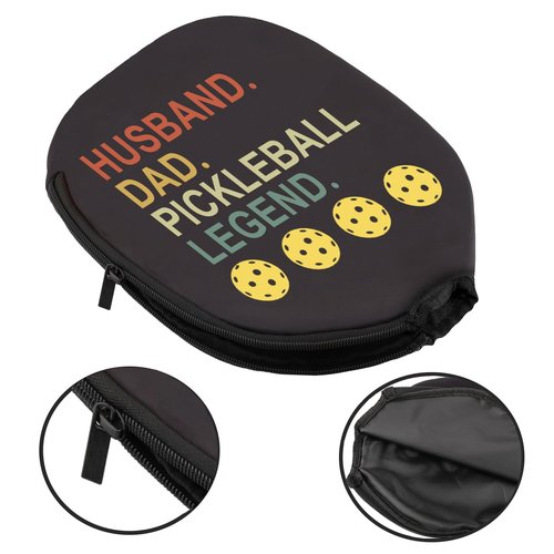 PWHAOO 2PC Pickleball Paddle Covers Husband Dad Pickleball Legend Pickleball Paddle Pouch Gift For Dad Grandpa Pickleball Gift (Pickleball Legend Paddle)