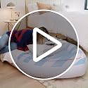 FUNBOY Kids Blue Inflatable Travel Bed & Mattress Twin - Sleepover Ready