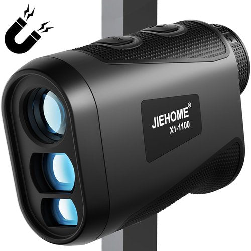 Golf Rangefinder JIEHOME X1 1100YDS Golf Laser Range Finder with Magnetic 6X Magnification, Flag Lock Vibration Rechargeable Distance Slope Speed Measure Rangefinders for Golfing Hunting Archery, Gray