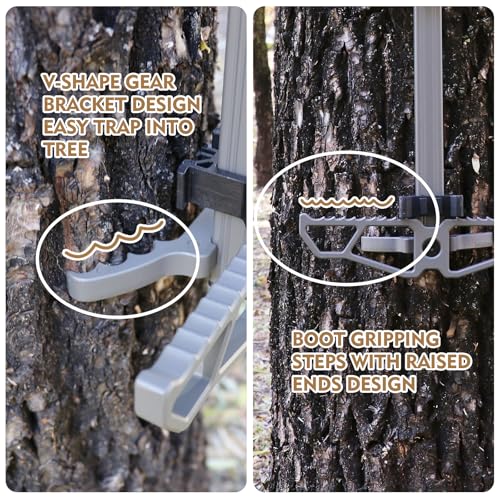 Aluminum Climbing Sticks for Hunting, Non-Slip Tree Stand Steps Set of 4