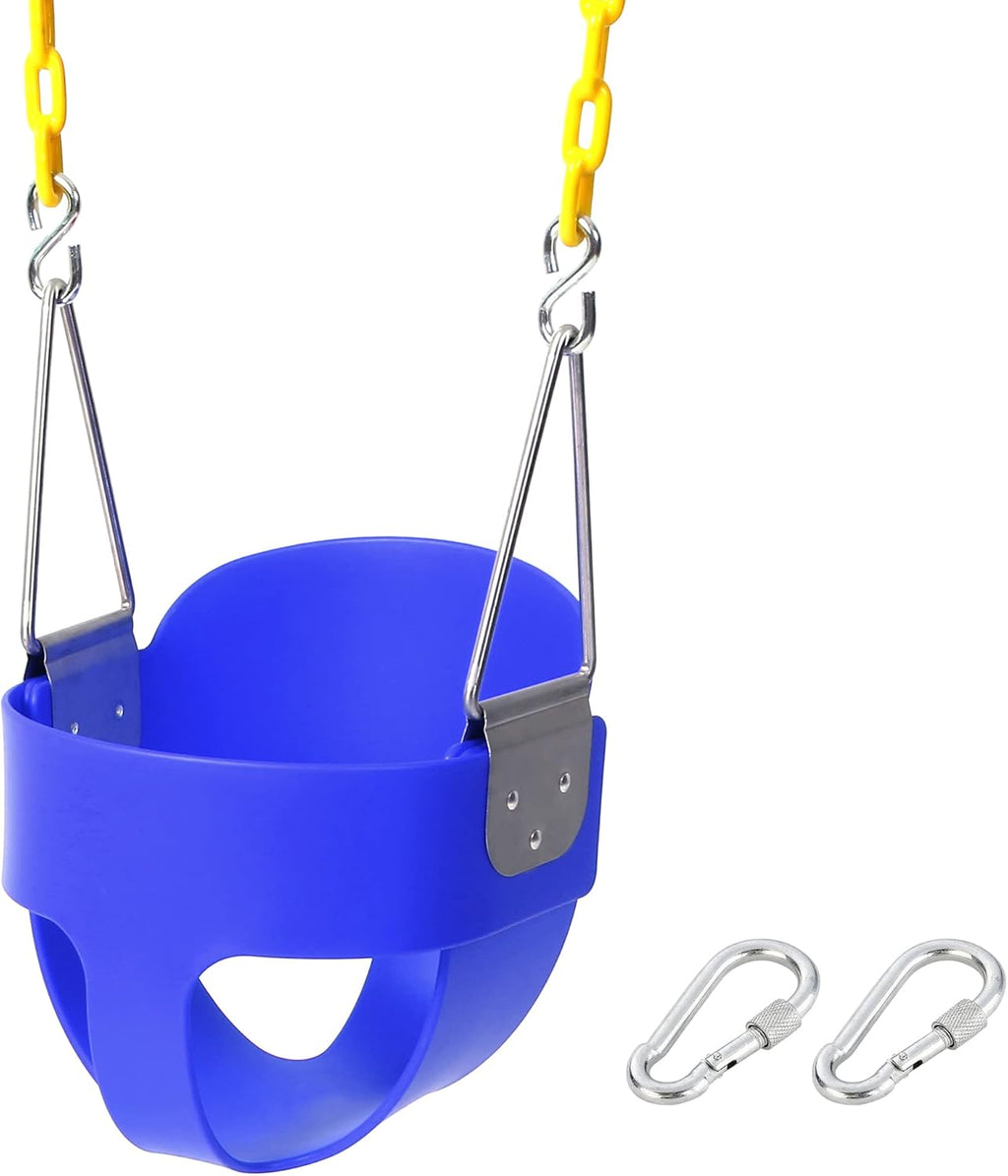 Take Me Away Toddler Swing - High Back Bucket Seat with Plastic-Coated Chains | Compatible with Swing Set Accessories