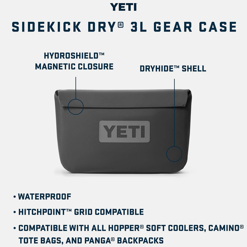 YETI Sidekick Dry Waterproof Gear Case - Durable, Lightweight Bag for Outdoor Adventures
