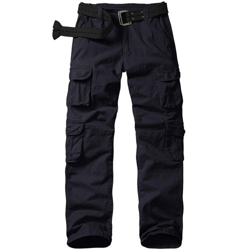 nayjury Womens Cargo Pants Elastic Waisted with Pockets,Women's Military Tactical Casual Work Hiking Pants Trousers(Black-12)
