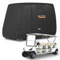 EVRBUL Golf Cart Cover, 420D Waterproof Golf Cart Covers with Three Zipper Doors Compatible with EZGO, Club Car 6/4+2 Passenger Golf Carts, Windproof Sunproof Dustproof Waterproof Golf Cart Cover
