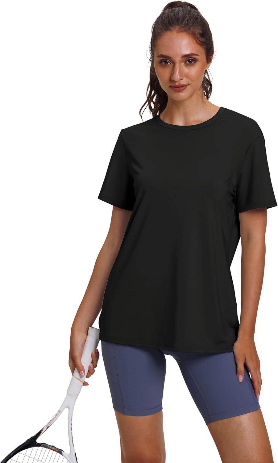 OFEEFAN Women's Workout Top - UPF 50+ Quick-Dry Breathable Tee for Yoga, Running & Hiking
