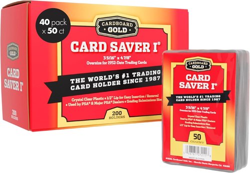 Cardboard Gold Card Saver | 1-2000 Count Semi-Rigid Trading Card Holder - PSA-Approved Protectors for Sports Cards