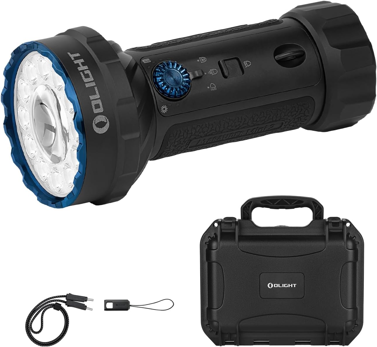 OLIGHT Marauder Mini 2 Flashlight - 10,000 Lumen Rechargeable Light with 750m Beam Distance | 5 Modes, Ideal for Camping & Emergencies (Black)