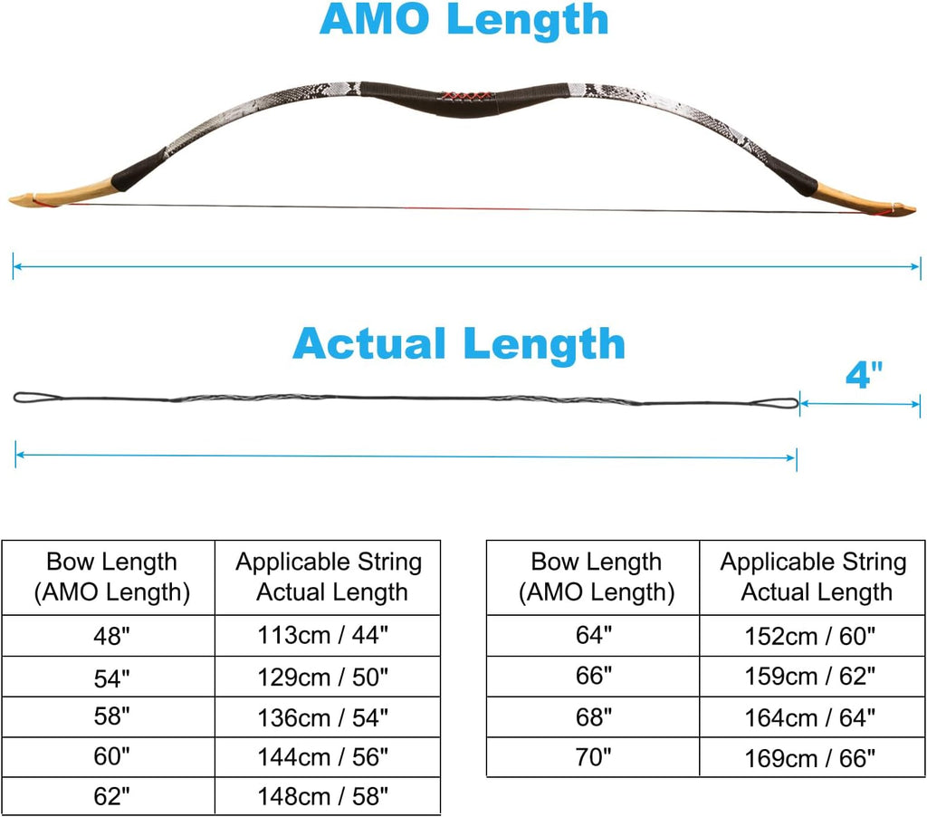 PATIKIL Recurve Bow String - Durable Replacement Strands for Universal Archery Equipment