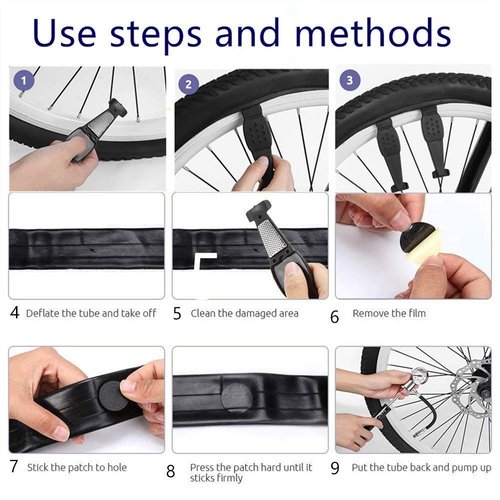 YBEKI Bike Repair Tool Kit Set - Bicycle Multi-Tool Kit with Ratchet Reversible Tool & 10 Tool bits, Bone Wrench, Bike Portable Tool Bag. 6 Month Warranty (Ratchet Tool + tire Tool)