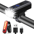 Chasinglee USB Rechargeable Bicycle Lights, Super Bright 1200 Lumens Front and Back LED Bike Lights IPX6 Waterproof Bicycle Wheel Lights Taillight Set for Night Riding, Road and Mountain