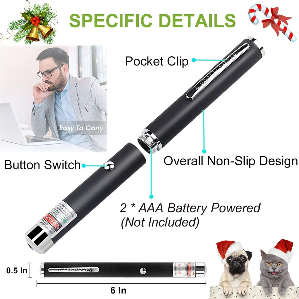 XIMIBI Laser Pointer for Cats & Dogs - 3-Pack Indoor Training Toys for Pets | Engaging Chaser Set