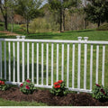 Zippity Baskenridge White Vinyl Picket Fence Panels 36in H x 42in W - No Dig DIY Kit (2 Pack)