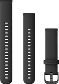 Garmin Quick Release Accessory Band 18 mm- Black with Slate Hardware (010-12932-01)