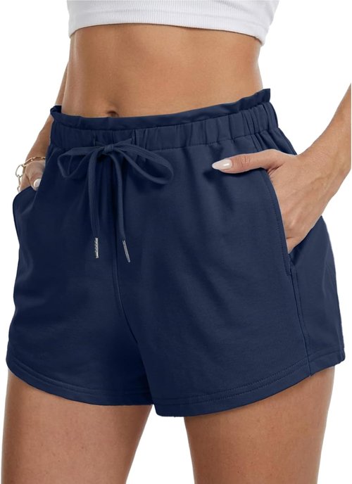 Feiersi Women's Lounge Shorts - Soft Athletic Sweat Shorts with Pockets | Casual Summer Style
