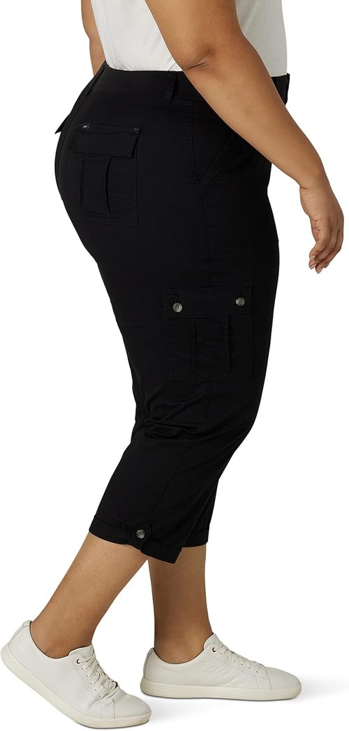 Lee Women's Plus Size Cargo Capri Pants - Flex-To-Go Mid-Rise Relaxed Fit | Comfortable & Stylish