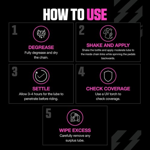 Muc-Off C3 Ceramic Dry Chain Lube - Premium 120ml Bike Chain Lubricant for Dry Conditions
