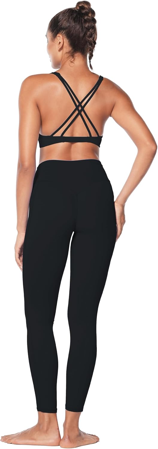 Sunzel Women's V-Neck Twist Sports Bra - Low Impact, Removable Pads, Cross Back Design, Casual Fit