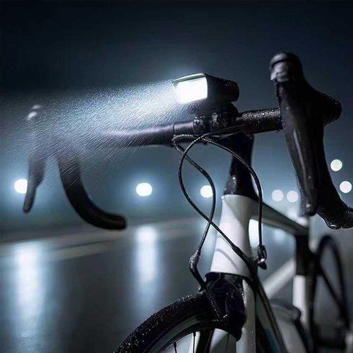 Heeykeey Bike Lights for Night Riding, USB Rechargeable Bicycle Headlight,Waterproof Bike Headlight and Tail Light, MTB Off-Road Cycling Commuting Black