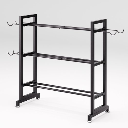 Adjustable 3-Tier Dumbbell Rack – Heavy-Duty Metal Weight Storage Stand for Dumbbells, Kettlebells, and More – Space-Efficient Home Gym Organizer – 396 lb Capacity (Dumbbells Not Included)