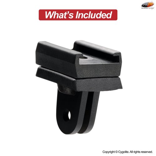 Cygolite Light Adapter for Cygolite Velocity, Ranger, Expilion, Metro, and Streak Series Bicycle Headlights Fits On GoPro Compatible Mount - Genuine Cygolite Mount