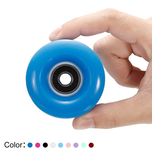 PATIKIL 32 x 58mm Roller Skate Wheels with Bearings, 4 Pack 82A Quad Skate Replacement for Double Row Skate Skateboard Indoor or Outdoor, White