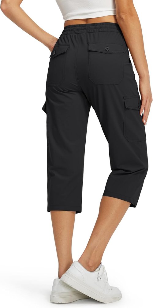 Libin Women's Capri Pants - Quick Dry, Water Resistant Cargo Capris for Travel & Hiking | Casual Summer Style