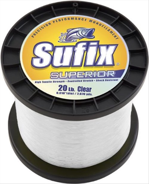 Sufix Superior 1-Pound Spool Size Fishing Line (Clear, 80-Pound)