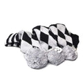 GOOACTION 3PCS Knitted Golf Head Covers 1-3-5 for Driver and Fairway Woods with Long Neck Design Vintage Argyle Gray and Black Sock Pom Pom Golf Club Head Covers Set