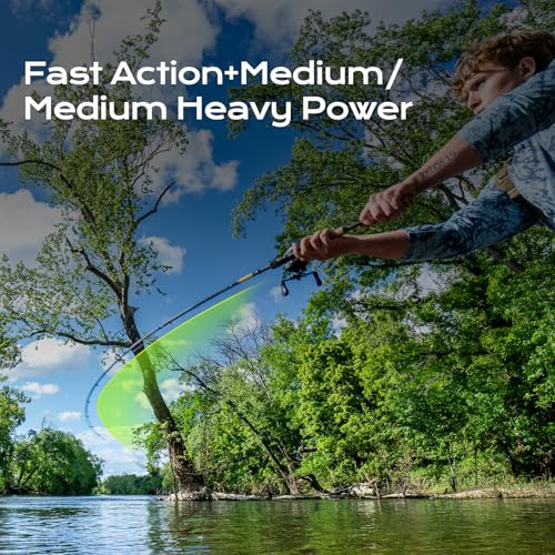 HANDING 6'6'' Travel Fishing Rod - Medium Fast 5-Piece Spinning & Casting