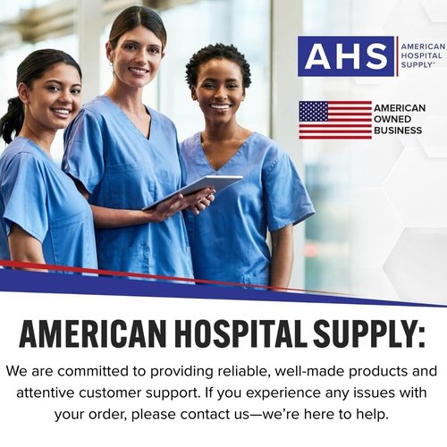 AMERICAN HOSPITAL SUPPLY Non-Slip Hospital Socks, Anti-Skid, Anti-Slip Gripper Socks for Medical or Home Use, Ice Blue, XXX-Large, 6 Pairs