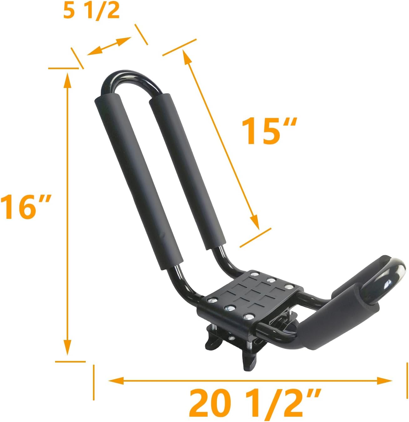 Skiennix Heavy Duty Kayak Rack - Easy Mount Car Roof Crossbar | Includes 4 Ratchet Ties, J-Bar Design