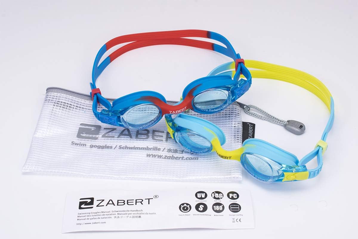 Skiennix K20 Swimming Goggles - Anti-Fog, UV Protection for Kids Aged 3-10 | Includes Travel Bag